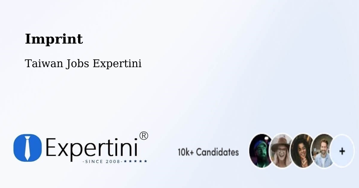 Imprint – Hualien - Taiwan Jobs Expertini